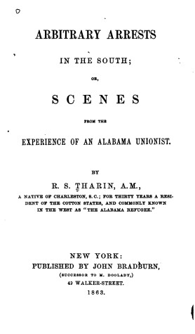 Cover of Arbitrary Arrests in the South