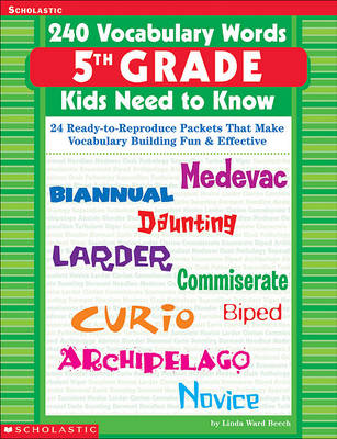 Book cover for 240 Vocabulary Words 5th Grade Kids Need to Know