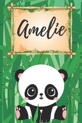 Book cover for Amelie Notizbuch Panda / Malbuch / Kritzelbuch / Tagebuch / Journal / Notizheft / DIN A5 / Geschenke