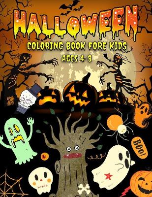 Book cover for Halloween Coloring Book for Kids Ages 4-8