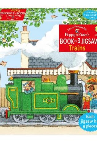 Cover of Poppy and Sam's Book and 3 Jigsaws: Trains