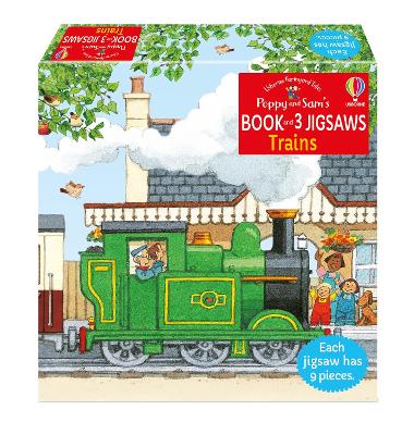Book cover for Poppy and Sam's Book and 3 Jigsaws: Trains