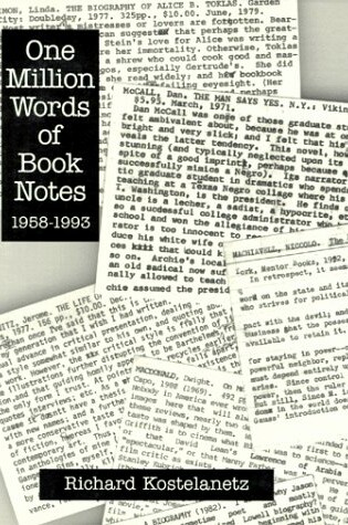 Cover of One Million Words of Book Notes, 1958-1993