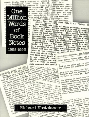Book cover for One Million Words of Book Notes, 1958-1993
