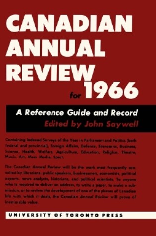 Cover of Cdn Annual Review 1966