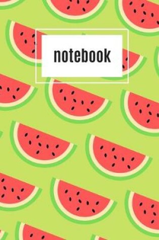 Cover of Watermelon print green notebook