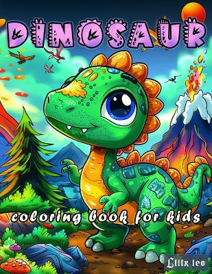 Book cover for Dinosaur coloring book for kids