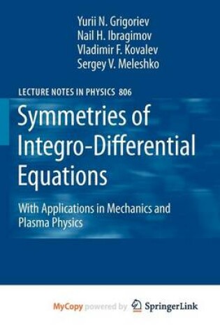 Cover of Symmetries of Integro-Differential Equations