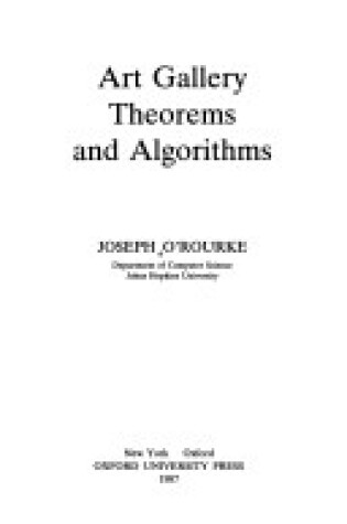 Cover of Art Gallery Theorems and Algorithms