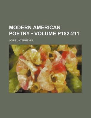 Book cover for Modern American Poetry (Volume P182-211)