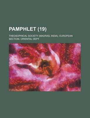 Book cover for Pamphlet Volume 19