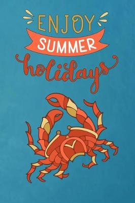 Book cover for Crab Journal Enjoy Summer Holidays