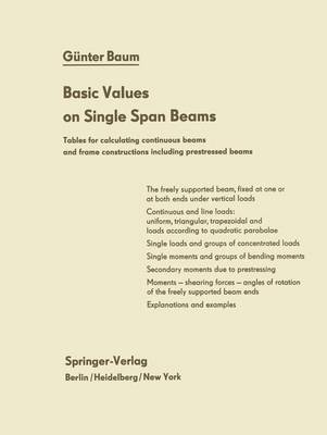 Book cover for Basic Values on Single Span Beams