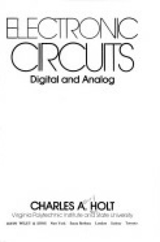 Cover of Electronic Circuits