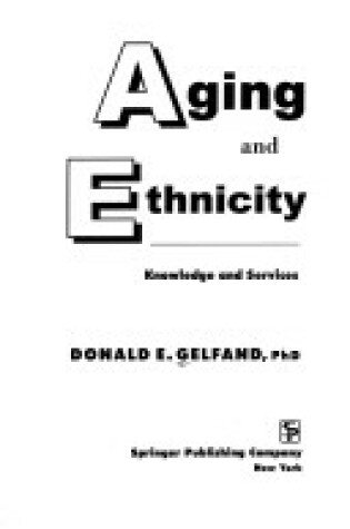 Cover of Aging and Ethnicity