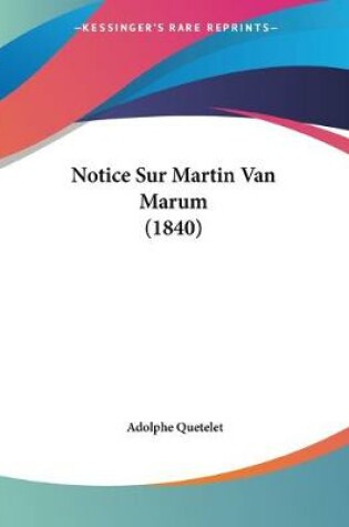 Cover of Notice Sur Martin Van Marum (1840)