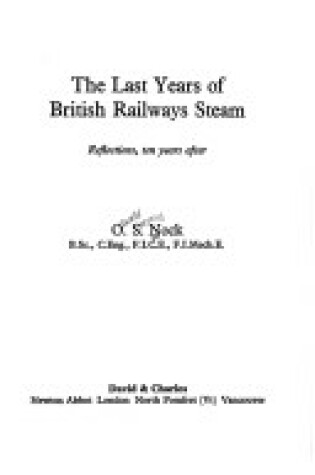 Cover of Last Years of British Railways Steam