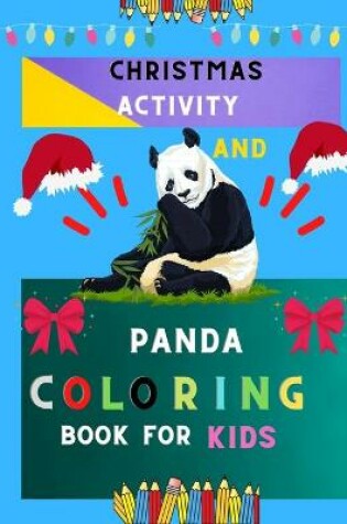Cover of Christmas activity and panda coloring book for kids