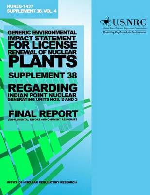 Book cover for Generic Environmental Impact Statement for License Renewal of Nuclear Plants, Supplement 38