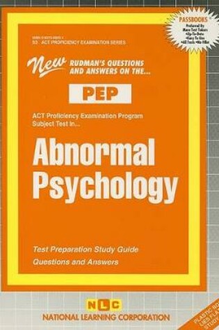 Cover of ABNORMAL PSYCHOLOGY
