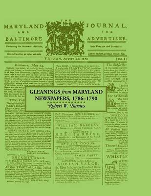 Book cover for Gleanings from Maryland Newspapers 1786-90