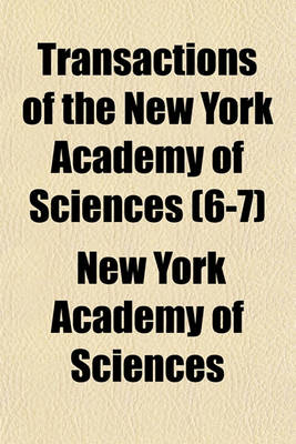 Book cover for Transactions of the New York Academy of Sciences (6-7)