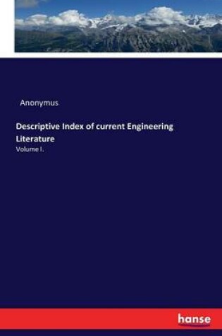 Cover of Descriptive Index of current Engineering Literature