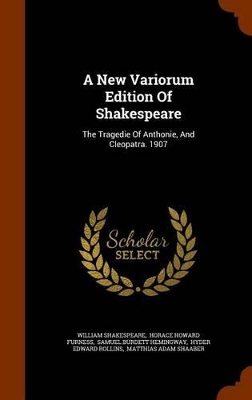 Book cover for A New Variorum Edition of Shakespeare