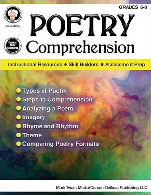 Book cover for Poetry Comprehension, Grades 6 - 8
