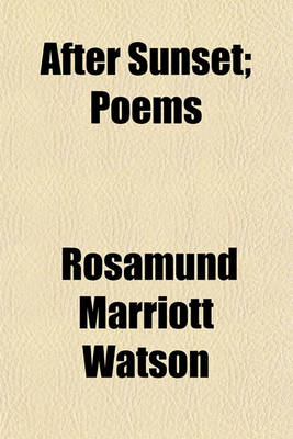 Book cover for After Sunset; Poems