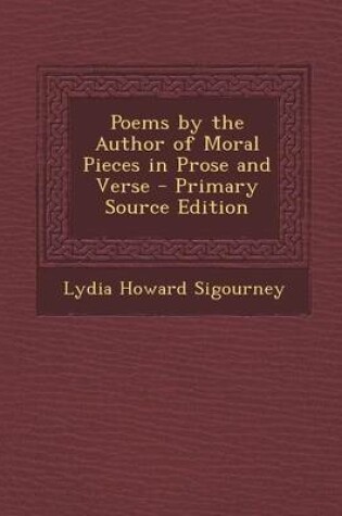 Cover of Poems by the Author of Moral Pieces in Prose and Verse