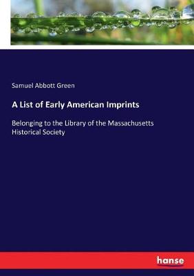 Book cover for A List of Early American Imprints