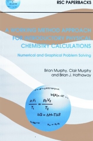 Cover of Working Method Approach for Introductory Physical Chemistry Calculations