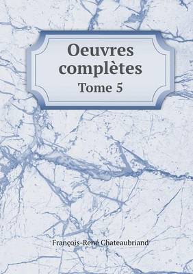 Book cover for Oeuvres Completes Tome 5