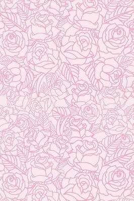 Book cover for Pink Rose Floral Design Notebook