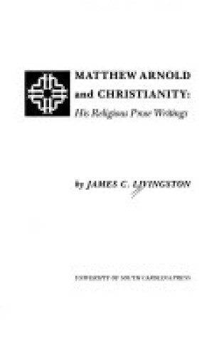 Cover of Matthew Arnold and Christianity