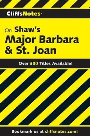 Cover of Cliffsnotes on Shaw's Major Barbara & St. Joan