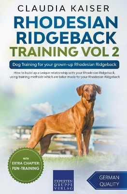 Book cover for Rhodesian Ridgeback Training Vol 2 - Dog Training for your grown-up Rhodesian Ridgeback