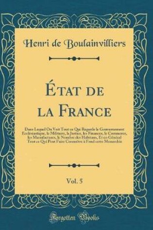 Cover of Etat de la France, Vol. 5