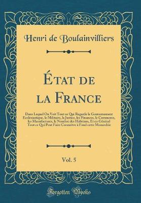 Book cover for Etat de la France, Vol. 5