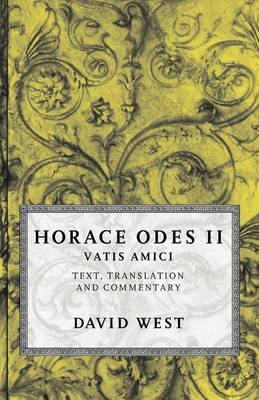 Book cover for Horace Odes II: Vatis Amici