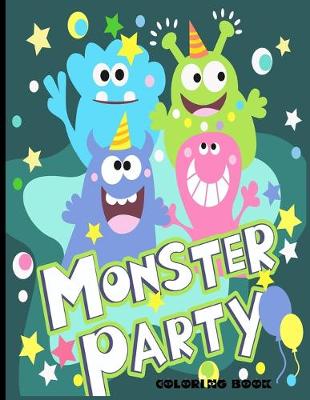 Book cover for Monster Party Coloring Book