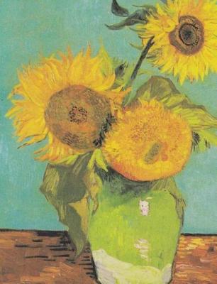 Book cover for Van Gogh Sunflowers Composition Book College Ruled Line 7.44 X 9.69