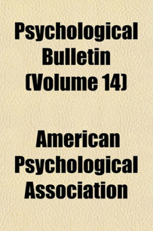 Cover of Psychological Bulletin (Volume 14)