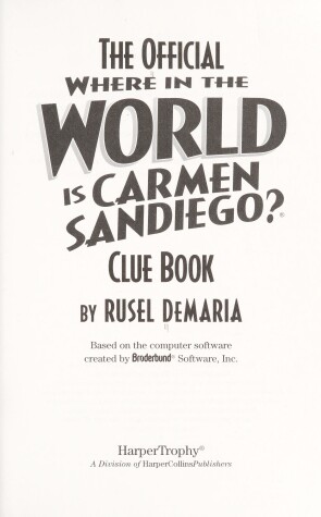 Book cover for The Official Where in the World is Carmen Sandiego? Clue Book