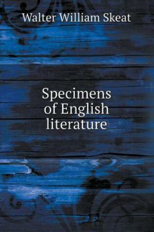 Cover of Specimens of English Literature