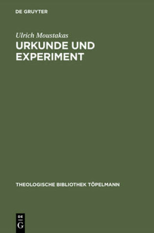 Cover of Urkunde und Experiment