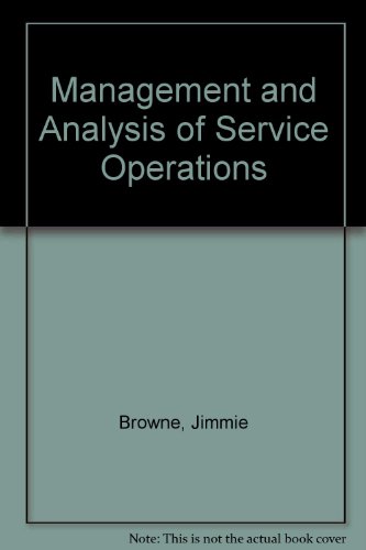 Book cover for Management and Analysis of Service Operations