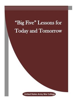 Book cover for Big Five Lessons for Today and Tomorrow