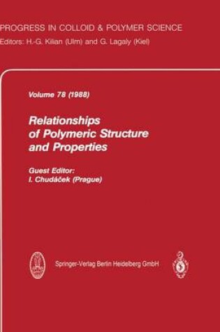 Cover of Relationship of Polymeric Structure and Properties